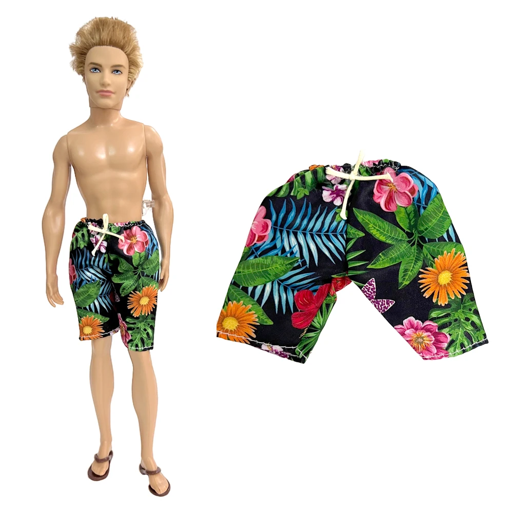 Nk 1 Pz 30Cm Prince Hawaiian Shorts Casual Beach Swimwear Per Barbie Doll Accessori Boy Friend For Ken Doll Giocattolo Regalo Per Bambini