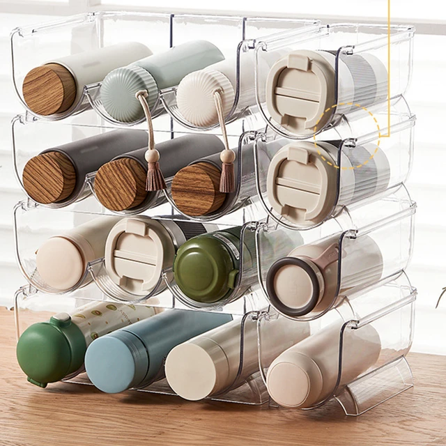 Transparent Water Bottle Organizer Stackable Bottle Storage Holder