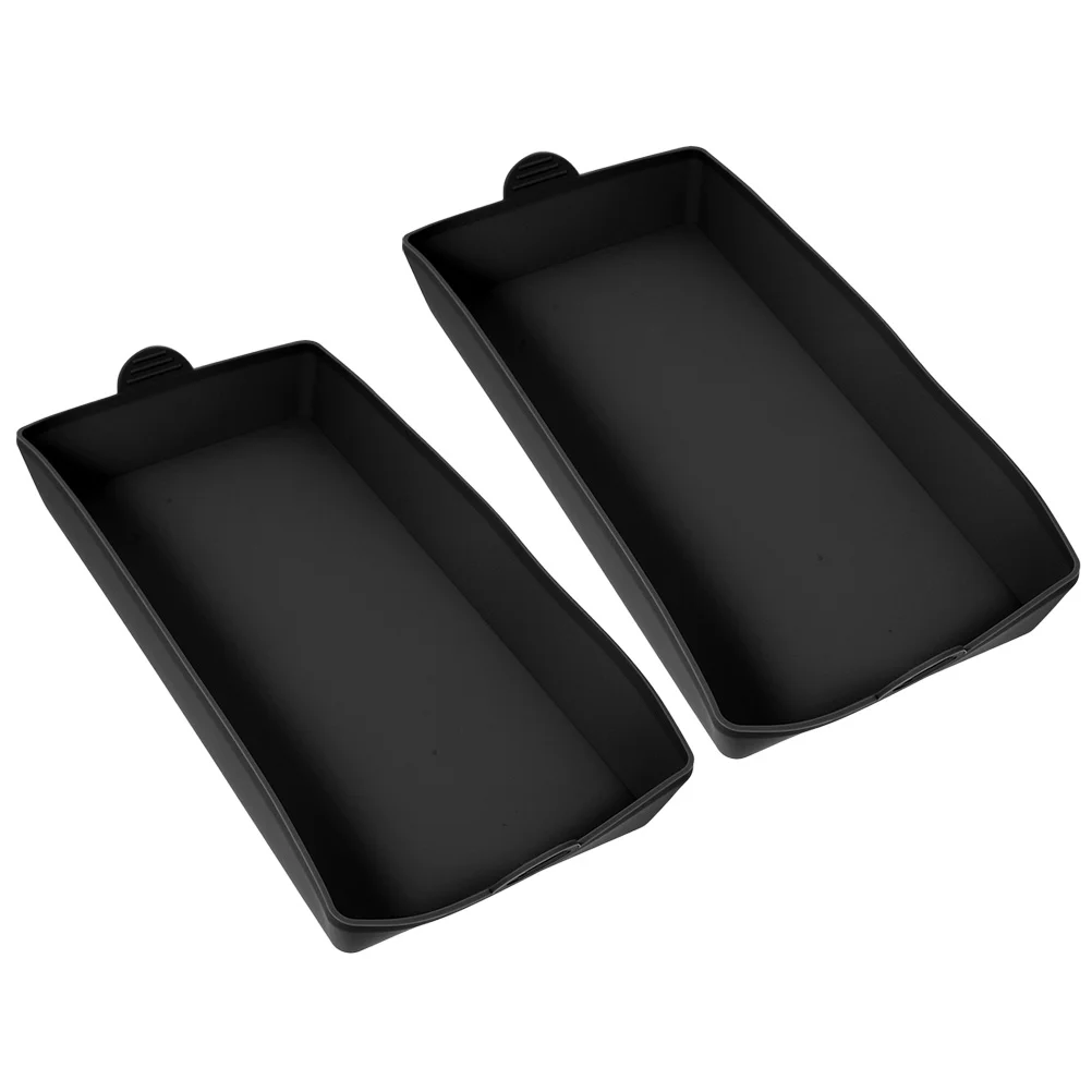 

2 Pcs Silicone Bakeware Grilling Pan Nonstick Bread Mold Table Reusable Cake Cooking Silica Gel Handle Design Roasting Tray