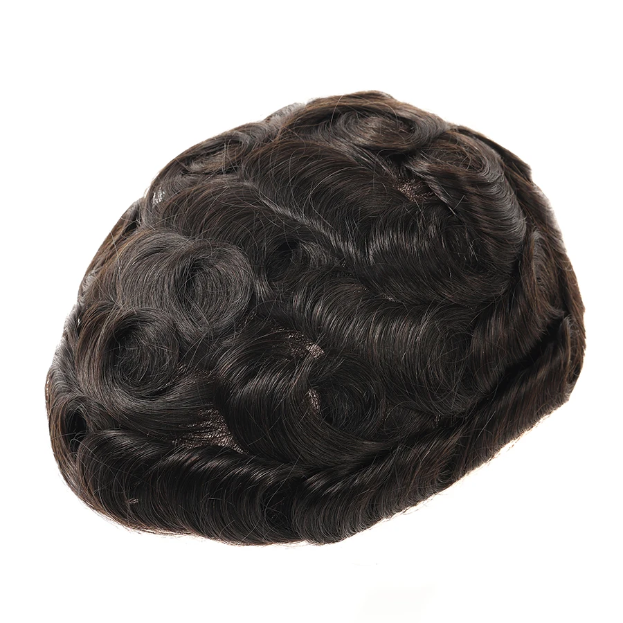 Human Hair Toupee 0204 Natural Hairline Men Undetectable