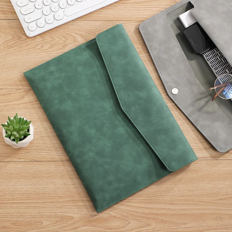가죽 문서 가방 A4 봉투 문서 홀더 품질 PU 가죽 문서 주머니 Femme 문서 주최자 파일 가방