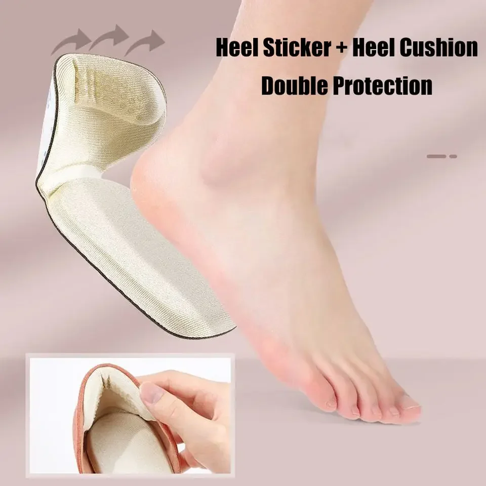 2PCS Heel Stickers Half Insoles Women Foot Heel Pad Sports Shoe High Heels Back Sticker Pain Relief Protector Cushion Insole shoe insoles heel cushion insole heel patch insole heel cushion protector heel insoles heel protector patches heel protector pads heel grips heel protector shoe stickers