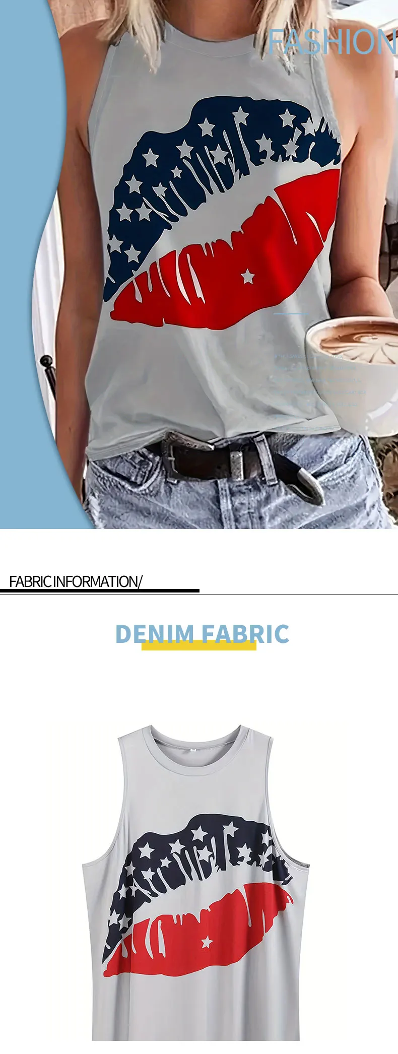 Description Picture 2 of itemWomen's oversized woven vest women's oversized woven vest casual loose vest suitable for summer wear