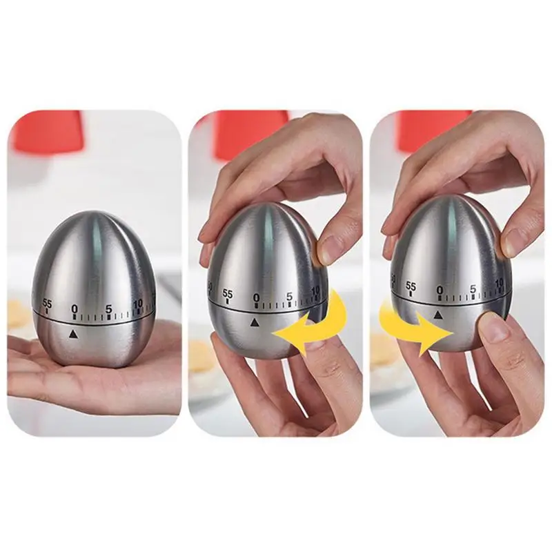 

Таймер для яиц из нержавеющей стали, кухонные принадлежности, таймер для яиц, будильник, обратный отсчет, инструменты для приготовления пищи, кухонные гаджеты для детей и студентов