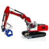 Toys 1/14 Hydraulic RC Excavator 946 3 Arms Tracked Remote Control Earth Digger Painted Finished Model Grab for Boys 4