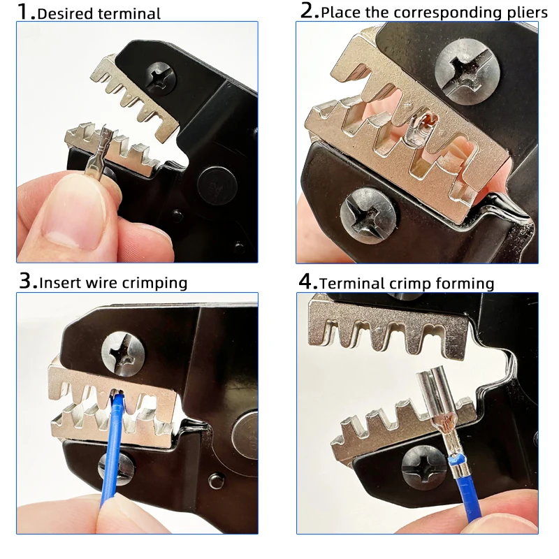 Crimp pliers SN-58B interchangeable pliers for XH2.54/ DuPont 2.54/2.8/4.8/6.3/ non-insulated terminal photovoltaic ratchet