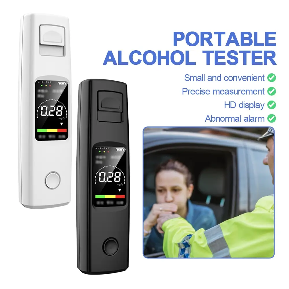 Alcohol Tester High Sensitivity Breathalyzer Non-Contact Alcoholometer Type-C Charging Portable