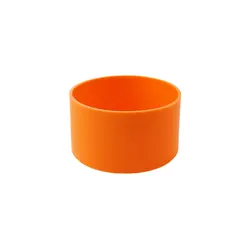 Vibrant Silicone Heat Insulation Coaster and Bottle Sleeve - Anti-Slip Protector (Orange)