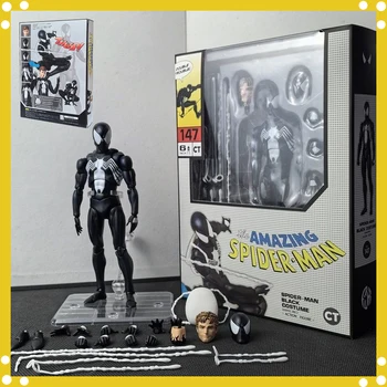 1/12 Black Suit Spider-Man Action Figure (MAFEX 147 Style) 1