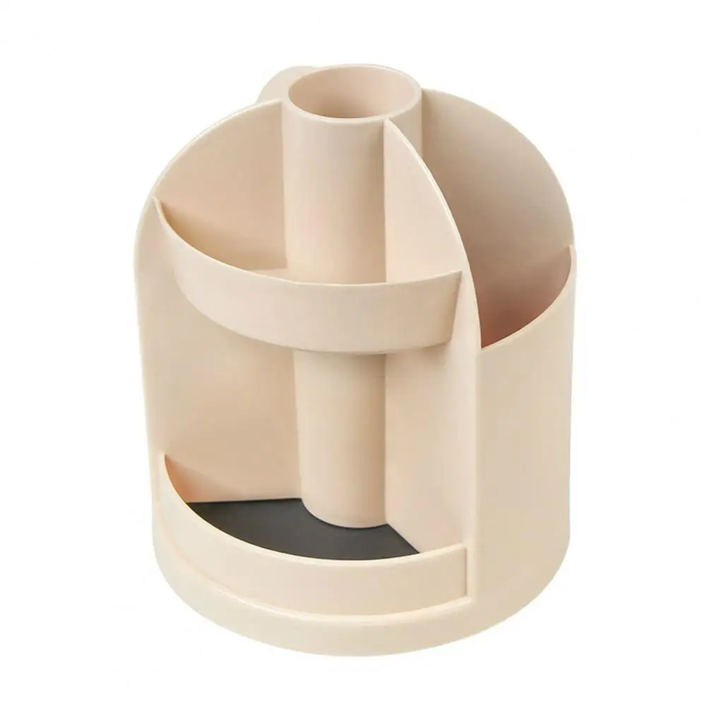 

Pen Holder Makeup Organizer Multi-Grid Design 360-degree Rotatable Storage Box