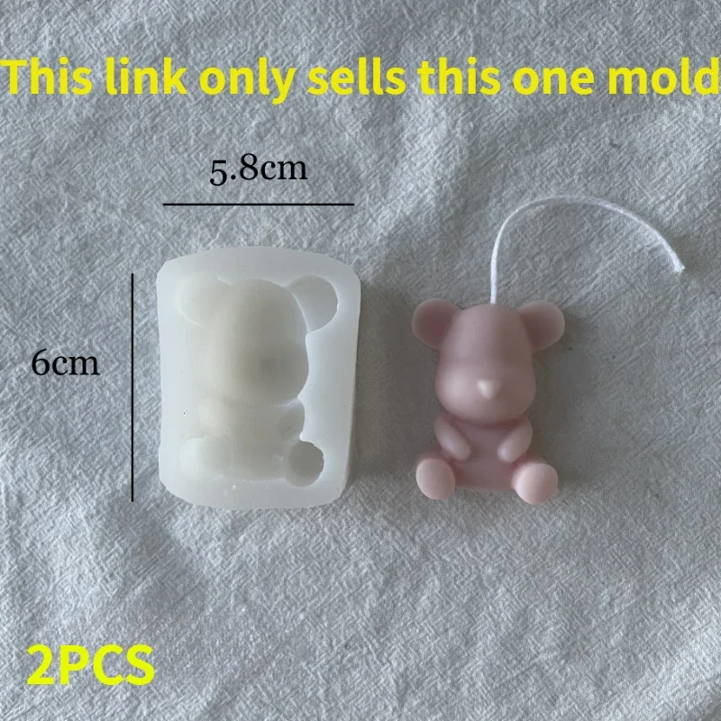 

Small Silicone Fondant Mold 3D Bear Chocolate Molds Cake Decorating Candy Lollipop Model DIY Mousse Accessories Baking Utensils