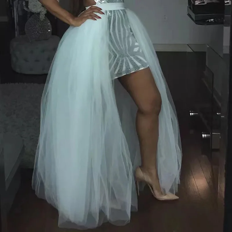 2022 White Custom Made for Dresses Black Detachable 3 Layers Elastic Waist Long Wedding Accessorories Handmade for Bridal Skirt