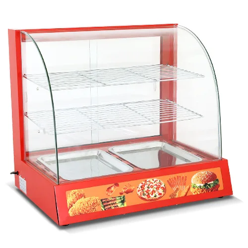 

Best Selling Restaurant Kitchen Equipment Commercial Electric Glass Food Warmer Display Cabinet