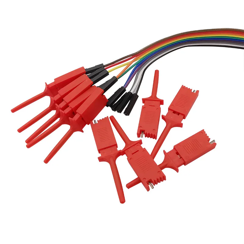 Description Picture 6 of item10Pcs Test Hook Clip Logic Analyzer Cable Jumper Wire Yellow/Red/Black/Green/White/Blue Test Clamp Kit 20/30CM