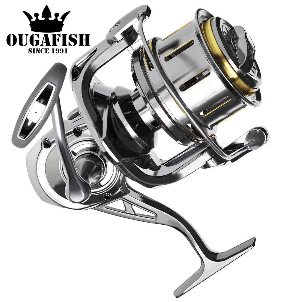 

8000-12000 For Seawater Distant Wheel All Metal Reel Spinning Coil Saltwater Fishing Reels 10+1BB 4.1:1 25KG Max Drag Tackle