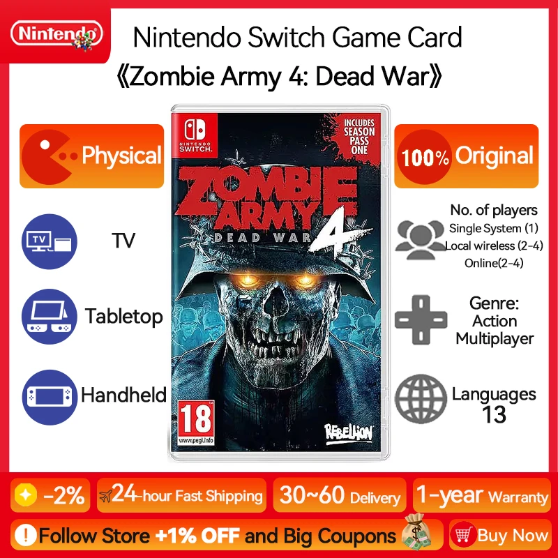 Zombie Army 4: Dead War Penawaran Game Nintendo Switch Fisik untuk