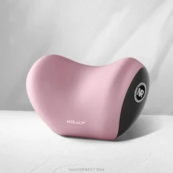 Ergonomic Memory Foam Car Seat Neck and Lumbar Support Pillow (Pink Headrest)