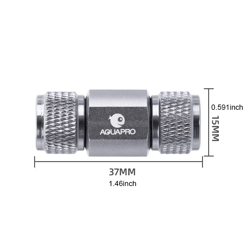 CO2 Aluminiumalloy Check Valve Aquarium Accessories Fish Tank Supplies Equipment Akvarium Checker Terrarium Fishbowl Cylinder 2