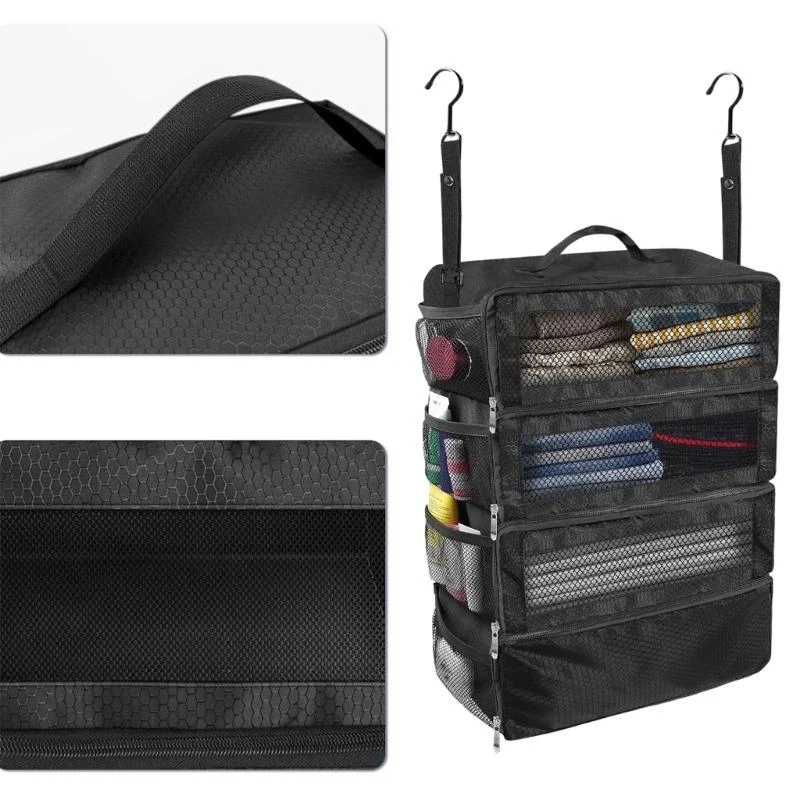 Foldable Travel Clothes Storage Bag Unique Foldable Clothing Storage Bag With Multiple Sections For Neat Arrangement 4