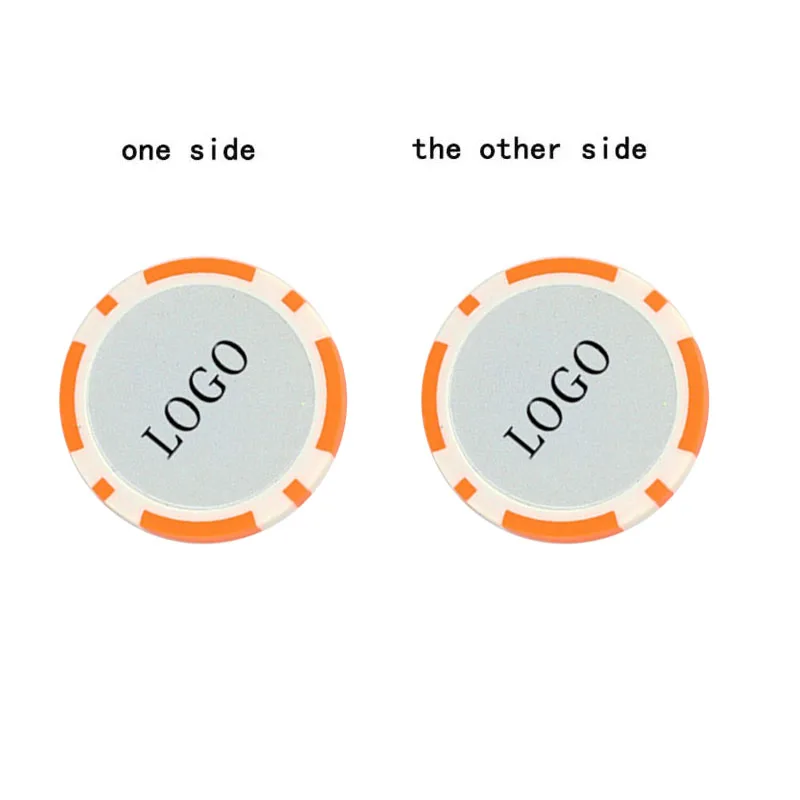 カスタマイズされたロゴゴルフボールマーカー両面40mm直径11.9g ABS