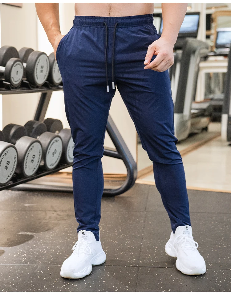 Ice Silk Sweatpants Men's Summer Ultra-thin Cooling Dry Fit Sports Pants Running Breathable Trousers Casual Fitness Leg