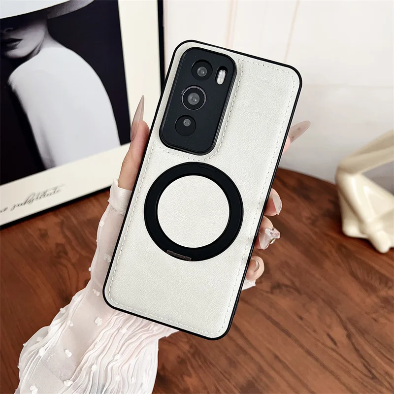 360 Degree Rotating Magnetic Imitation Cowhide Bracket Case - Soft Cover