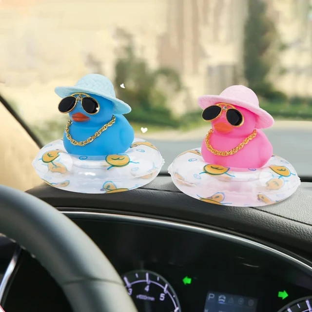 Bunte Auto Gummi Ente Dashboard Dekorationen Ornament Rosa Schwarz