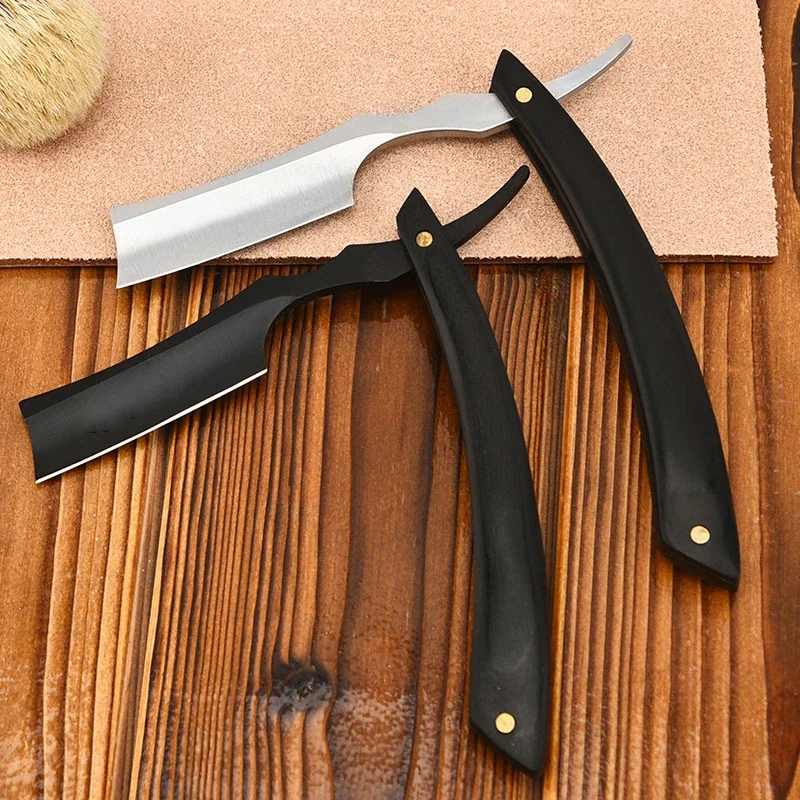 

Barbershop Мужская бритва с прямыми краями, парикмахерские ножи, ручные инструменты для бритья бороды, держатель для бритвы с прямыми краями из нержавеющей стали