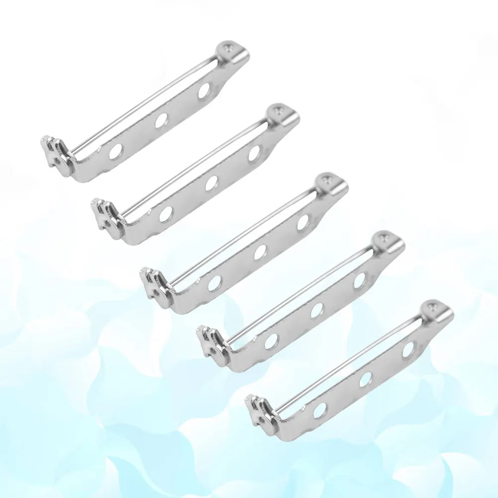 100pcs 38mm 브로치 핀 38mm 브로치 안전 캐치 백 공예 배지 Diy 액세서리 실버 내구성 편리한 사용