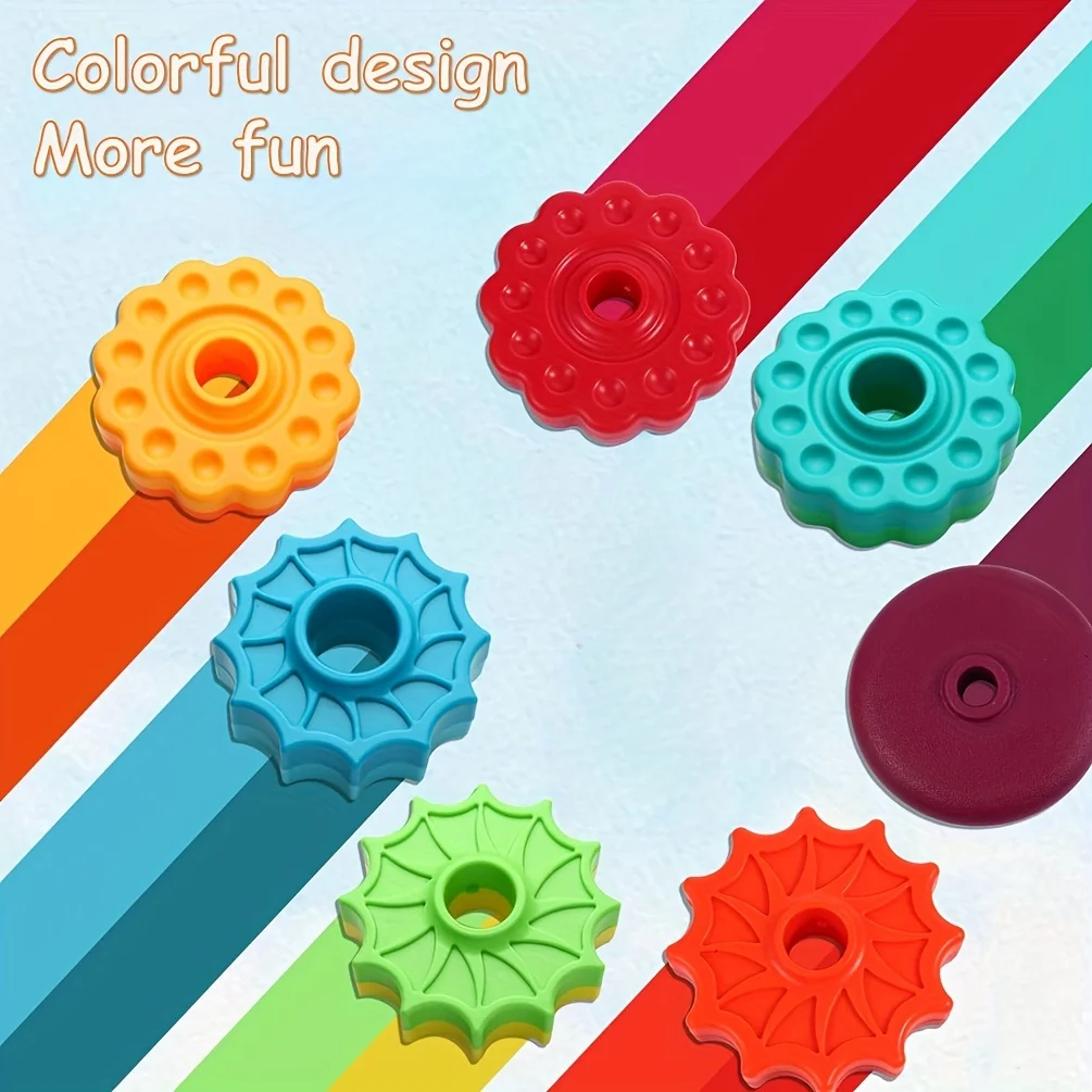 Early Education Toys, Colorful Toys, Rotating Rainbow Tower, Birthday Gifts for Children, Holiday Surprises 3
