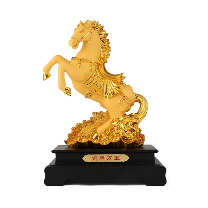 Resin Horse Ornaments for Home Decoration, New Home Furnishing, Christmas and Birthday Present, Lucky objects Figurines, Room De