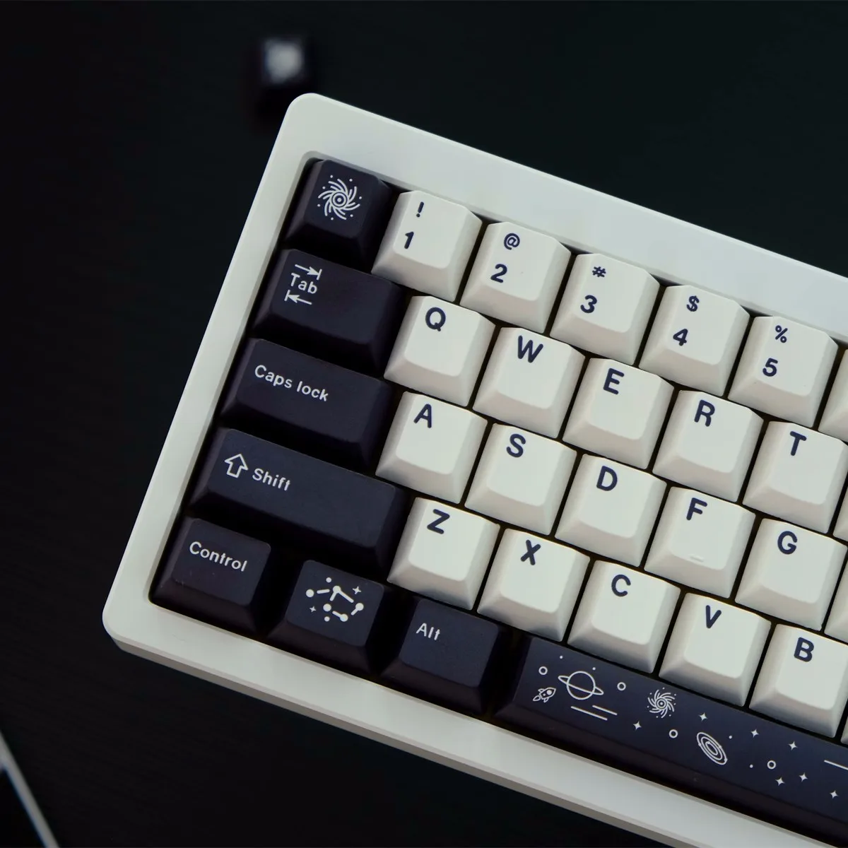 Gmk Galaxy Branco Keycaps Perfil Cereja Pbt Sublimação de Corante Keycap Interruptor mx 61 64 68 75 87 104 911 Chaves - Imagem 2