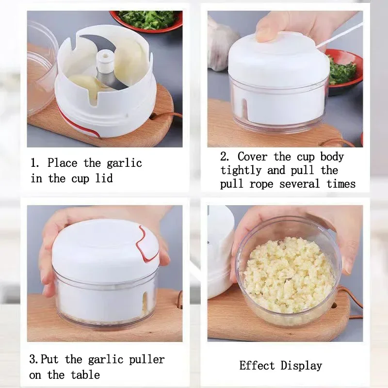 Mini Manual Garlic Chopper Garlic Press Garlic Shredder Masher Mashed Ginger Chili Shredder Garlic Vegetable Cutting Artifact
