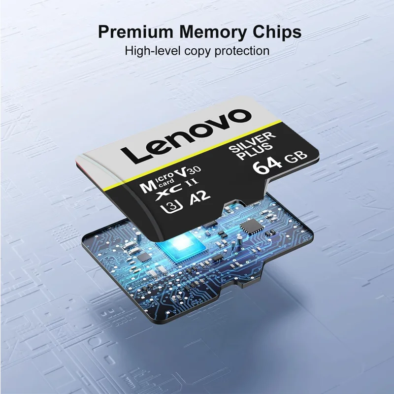 레노버 고속 512GB 마이크로 SD 카드 128GB 메모리 카드 256GB TF 카드 64GB A2 U3 V30 SDXC 모니터 드론용 4K 비디오 지원