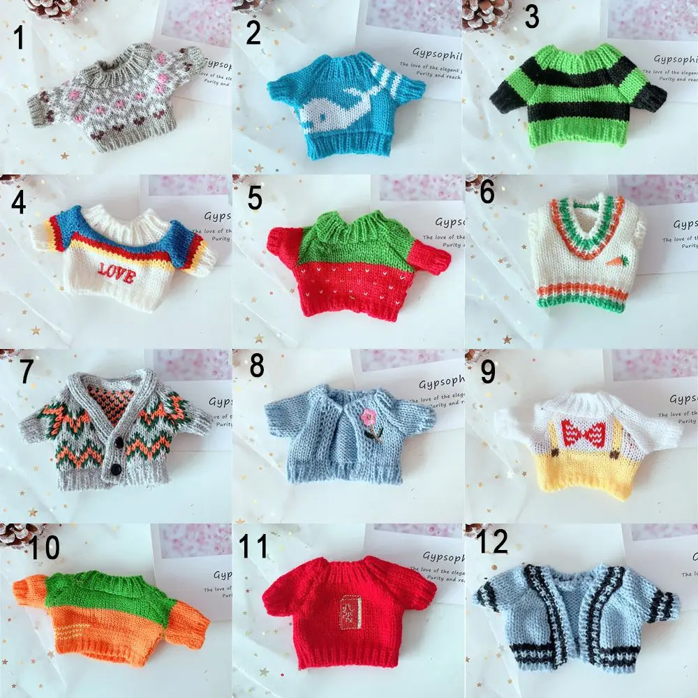 Plüsch Spielzeug Kleidung Für 20CM Idol Puppen Zubehör 1/12 Puppe Kleidung Mode Tops Pullover Nette Mantel Weste Overalls Puppen geschenke – Detail 3