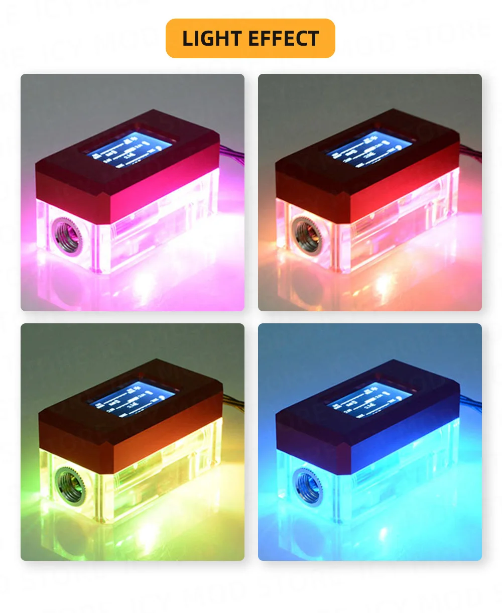 remplissage ezemod refroidissement par eau va lcd débitmètre température détection électrique ventilateur rpw vitesse thermonmètre pour mod permission