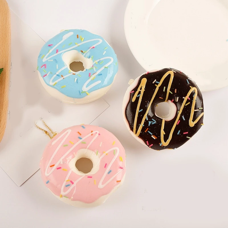 Kitchen Food Toys Bread Food Model Food Photography Props Donut Photography Props Food Model Artificial Donuts Model Simulation PU Donut Bread Stress Relief Slow Rebound Fake Food Fun Ornament