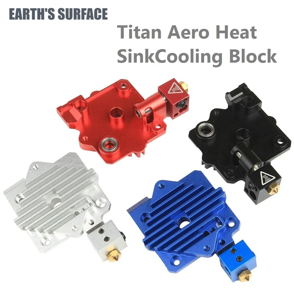 ES-3D Printer Parts Titan Aero Heat Sink Cooling Block V6 Extruder Short Range Hotend 1.75mm Radiator For 3D Printer J-Head