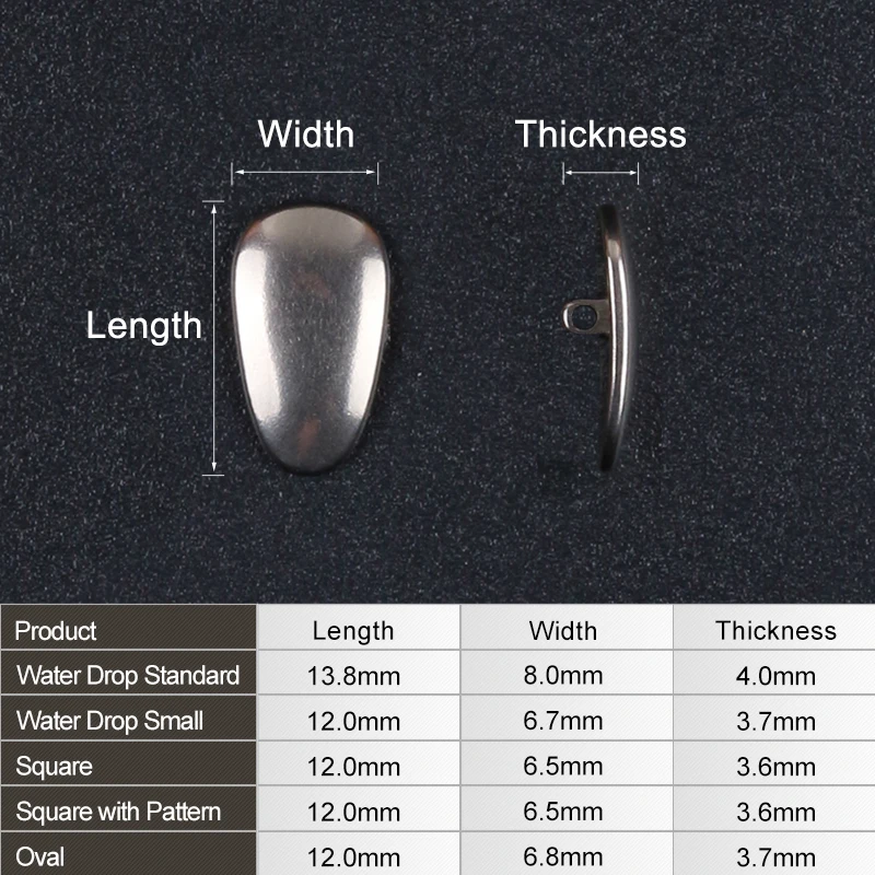 Titanium Nose Pads 12mm Waterdrop Screw-in for Eyeglass Nose Pads