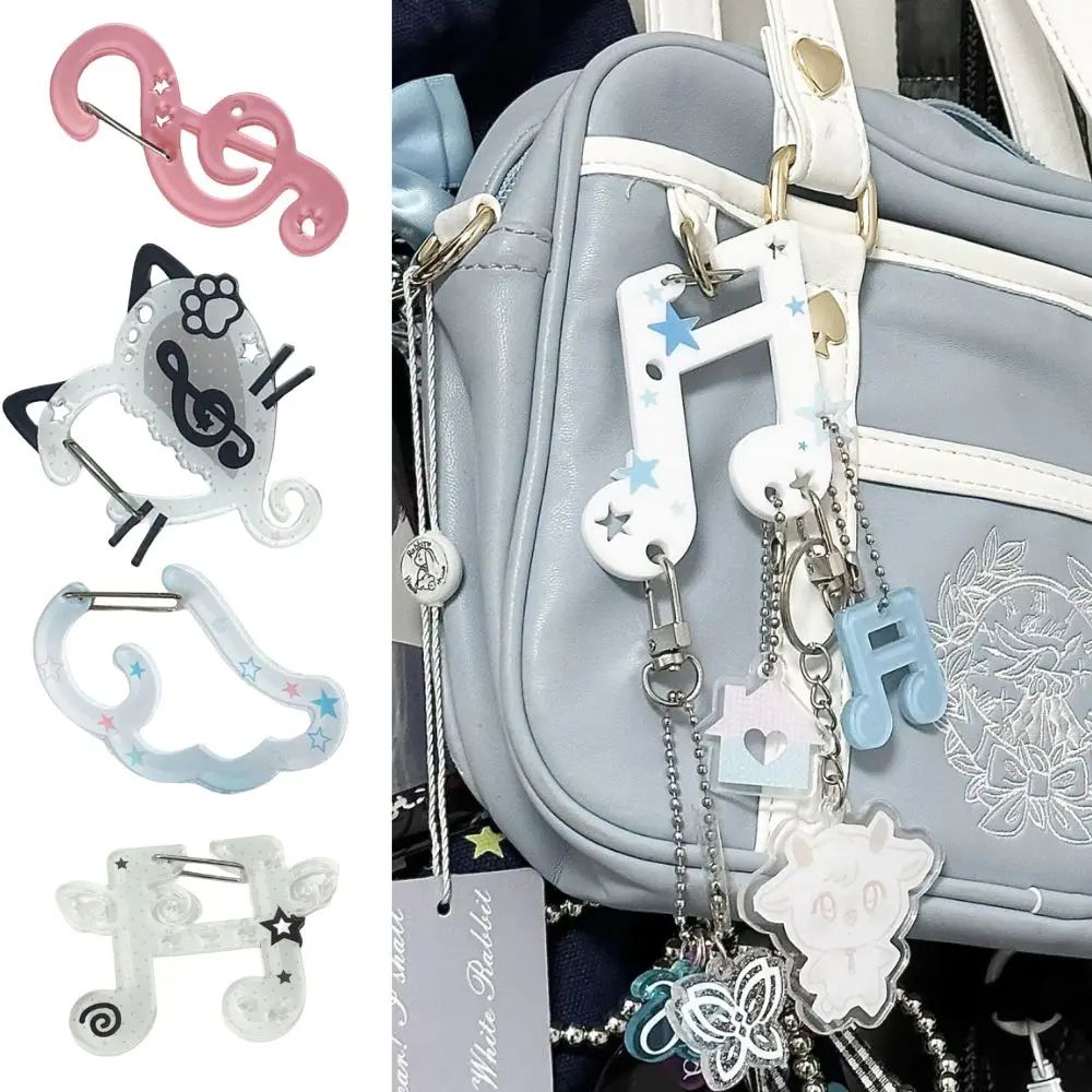 Resin Music Note Keychain For Bags Creative Bag Charms Pendant Phone Backpack Hanging Ornament