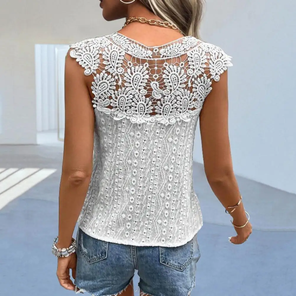 

Ажурные повседневные топы с цветочным рисунком, стильные женские летние топы с V-образным вырезом и цветочным рисунком, облегающий однотонный пуловер, топы для повседневной носки