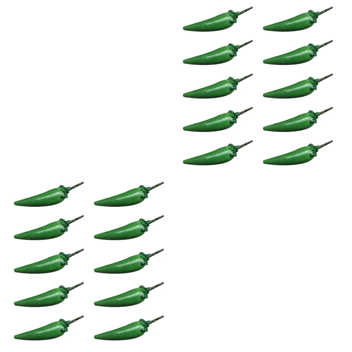 

20 Pcs Simulation Hot Pepper Miniature Vegetables Dolly House Ornaments