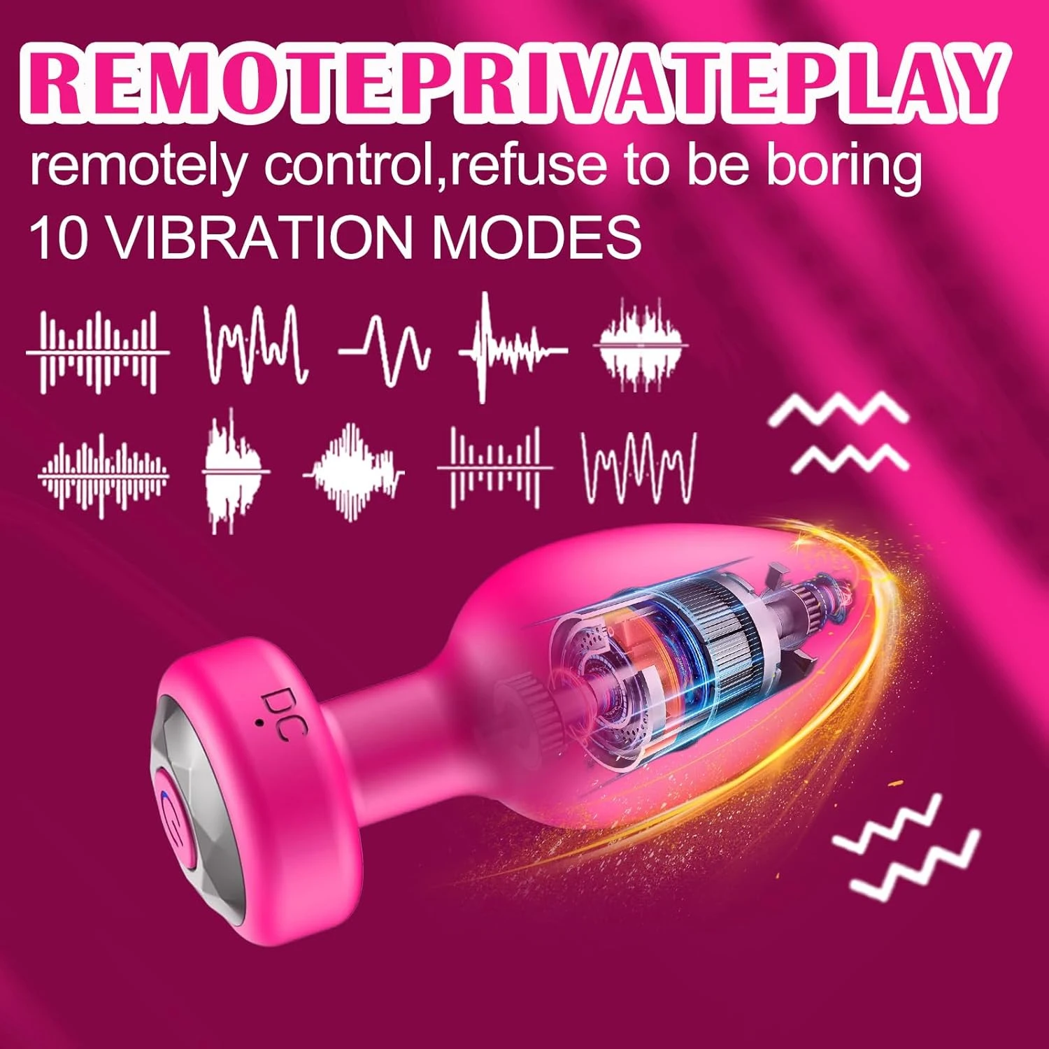 Plug anal vibrant, sextoy pour adultes avec application et télécommande, vibromasseur clitoridien, 10 modes de vibration pour hommes, femmes et couples_voghion.com