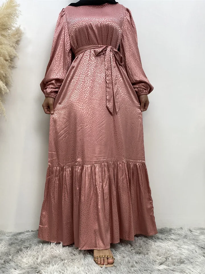 New Turkey Modanisa Indonesia Mini Dress Islamic Female Abaya Kimono  African Dress Styles With Chiffon Muslim Polka Dot Clothing - AliExpress  200000345