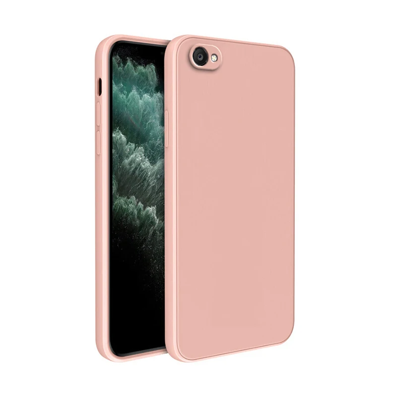 Luxury Square Liquid Silicone Soft Phone Case - Classic Edition