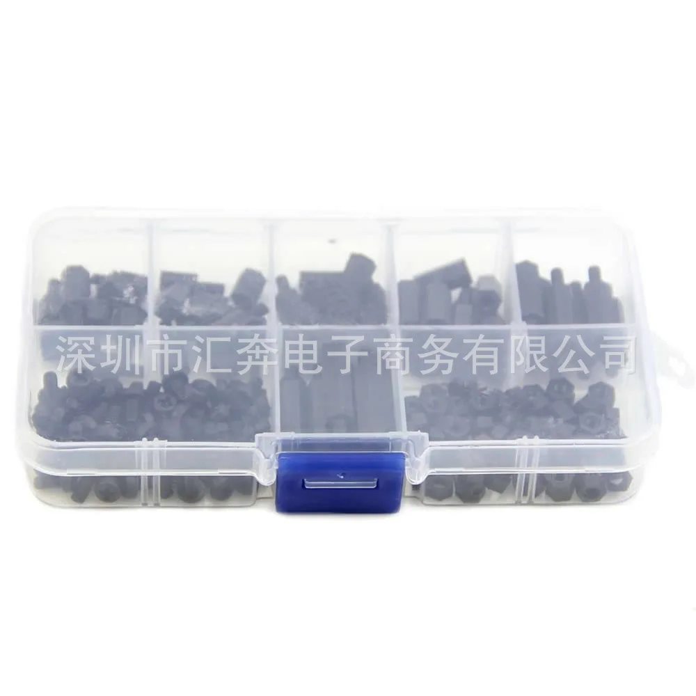 M3 Mixed Female Male Hex Spacing Screws Set 180Pcs Nylon Standoff Spacer Column For PCB Motherboard Fixed Plastic Wood Screws