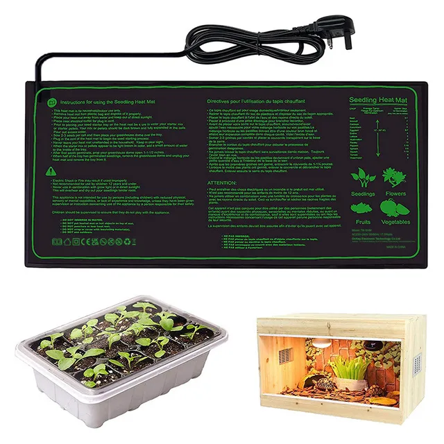 Eu Au Plug Vízálló Palánták Fűtés Mat 50X25Cm Növényi Vetőmag Csírázás Terjedése Klón Indító Pad Kerti Készletek