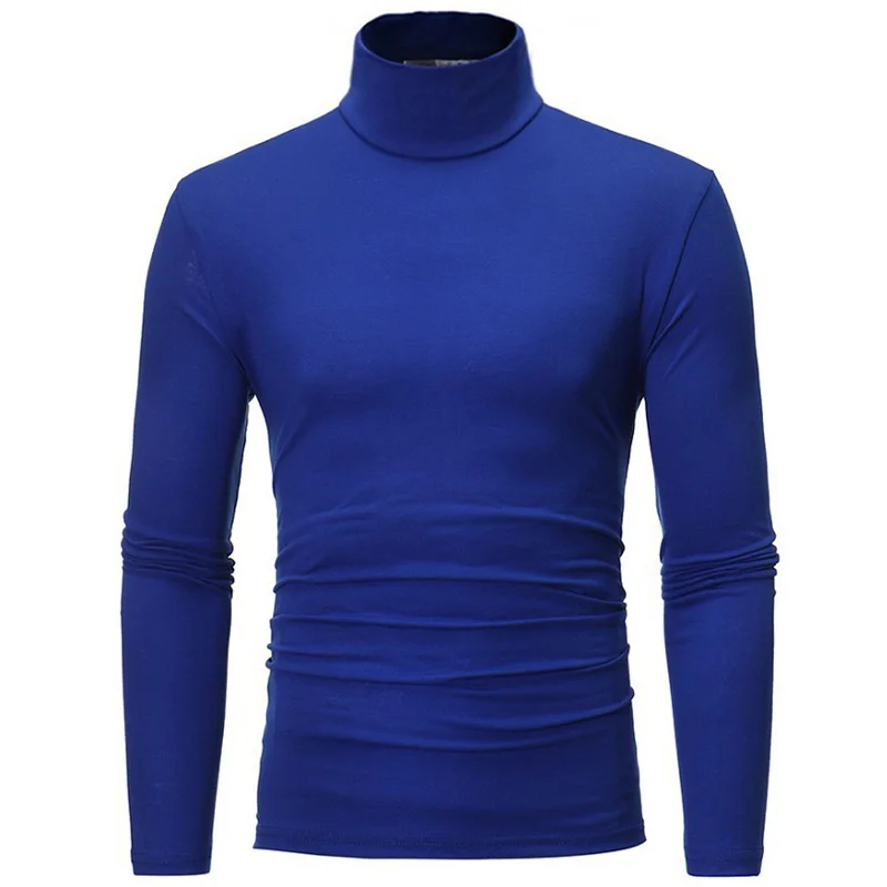 

Men Pullover Winter Men Tops T-Shirt Tees Fitness Sport Tunic Pullover Shirt Sweater Extra Soft Turtle Neck Warm Long Sleeve Tee