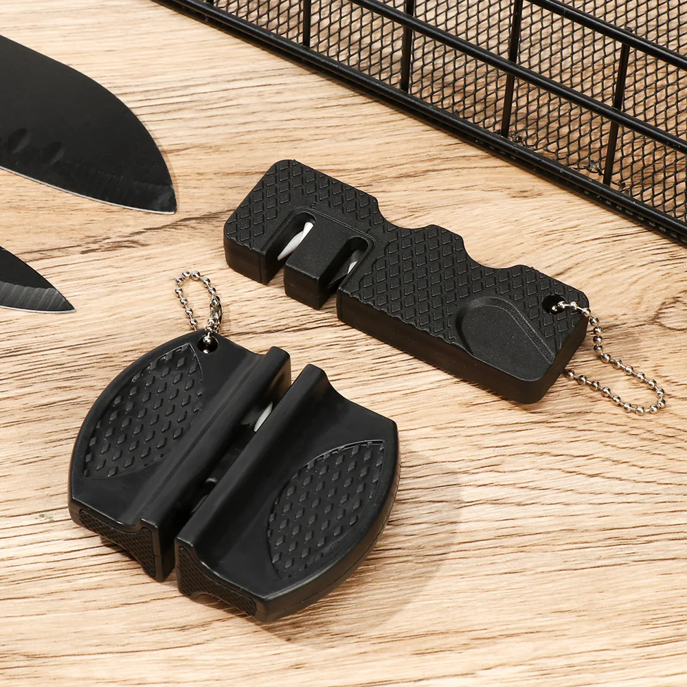 Knife Sharpener Simple Durable Pocket Ceramic Sharpen Scissor Sharpen Carbide Whetstone Hook Knives Accessories