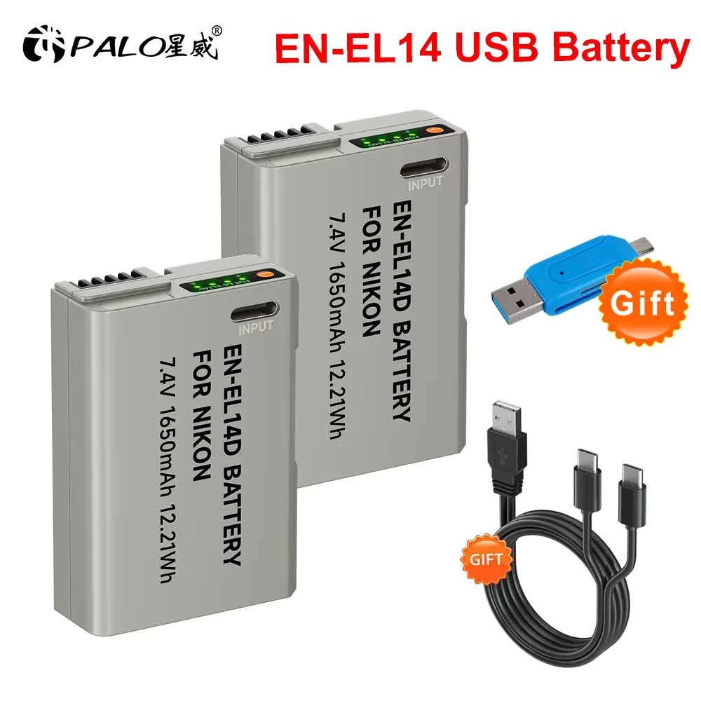 Caricabatterie Dual USB Per Nikon EN-EL14/EN-EL14a - Compatibile Con D3200, D5600 E Altri Modelli - Foto 11